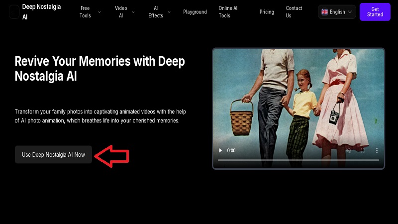 تصویر محیط هوش مصنوعی deep nostalgia