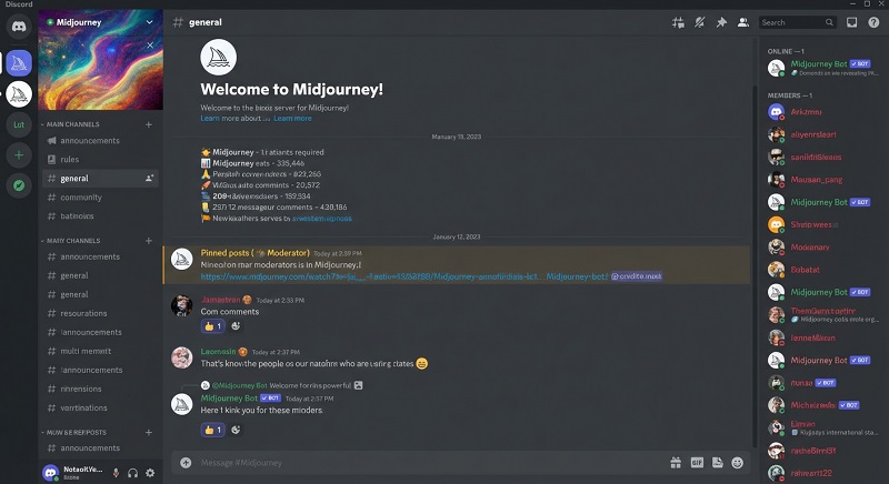 عضویت در دیسکورد میدجورنی