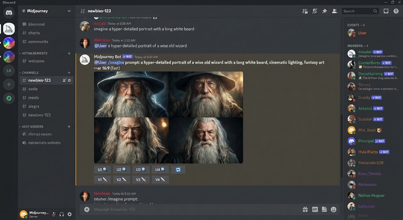 بررسی خروجی میدجورنی