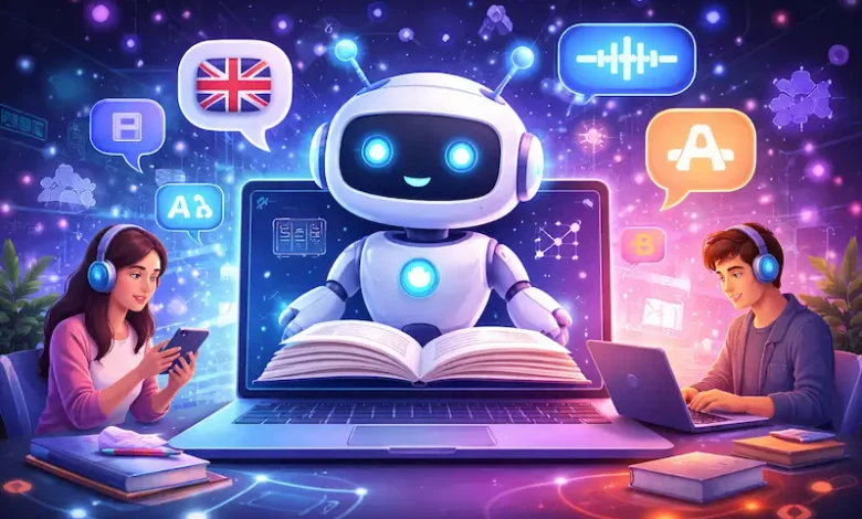 یادگیری زبان انگلیسی با هوش مصنوعی + معرفی برترین ابزارها