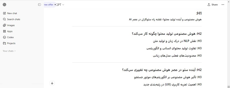 ساختار سئو شده محتوا با تگ‌های هدینگ