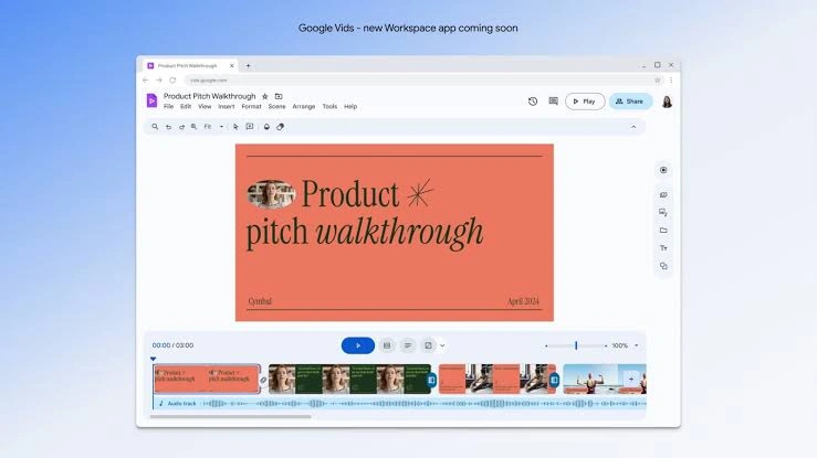 کار با google vids